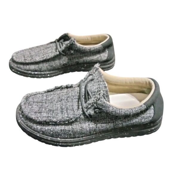 Mens Lace Up Fashion Loafers Size 8 With Polyurethane Sole Grey - Picture 11 of 13